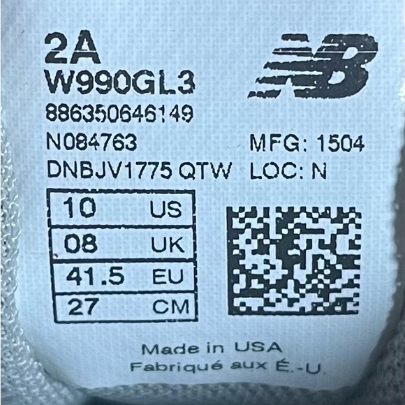 New Balance 990 v3 REFLECTIVE Made In The USA Womens Sz 10 SUEDE Running Shoes - Picture 8 of 8